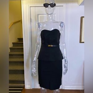 Black tube top suit dress